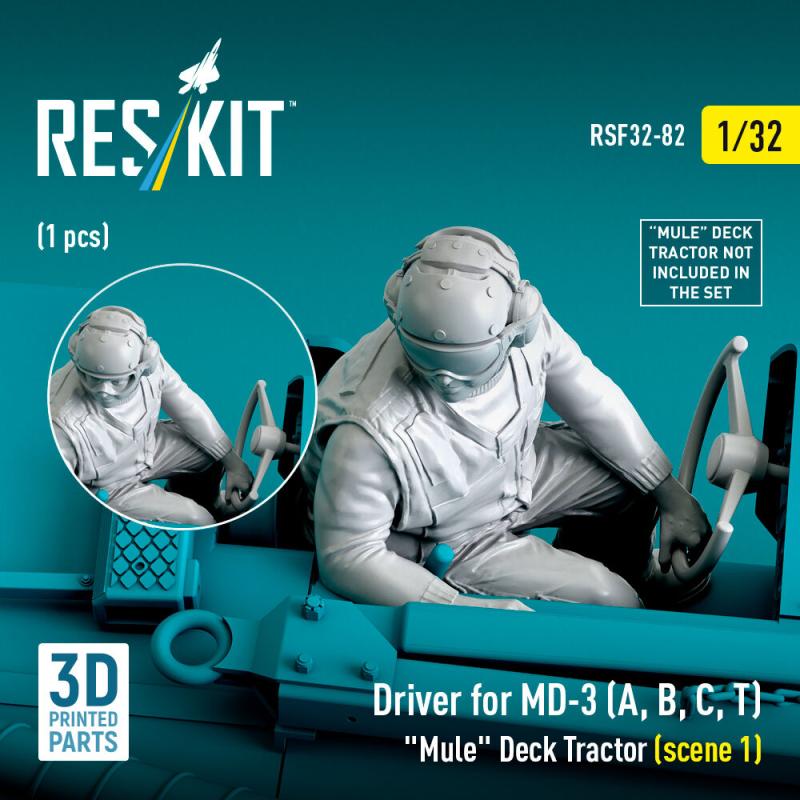 Driver for MD-3 (A, B, C, T) Mule Deck Tractor (scene 1) (1 pcs) (3D Printed)