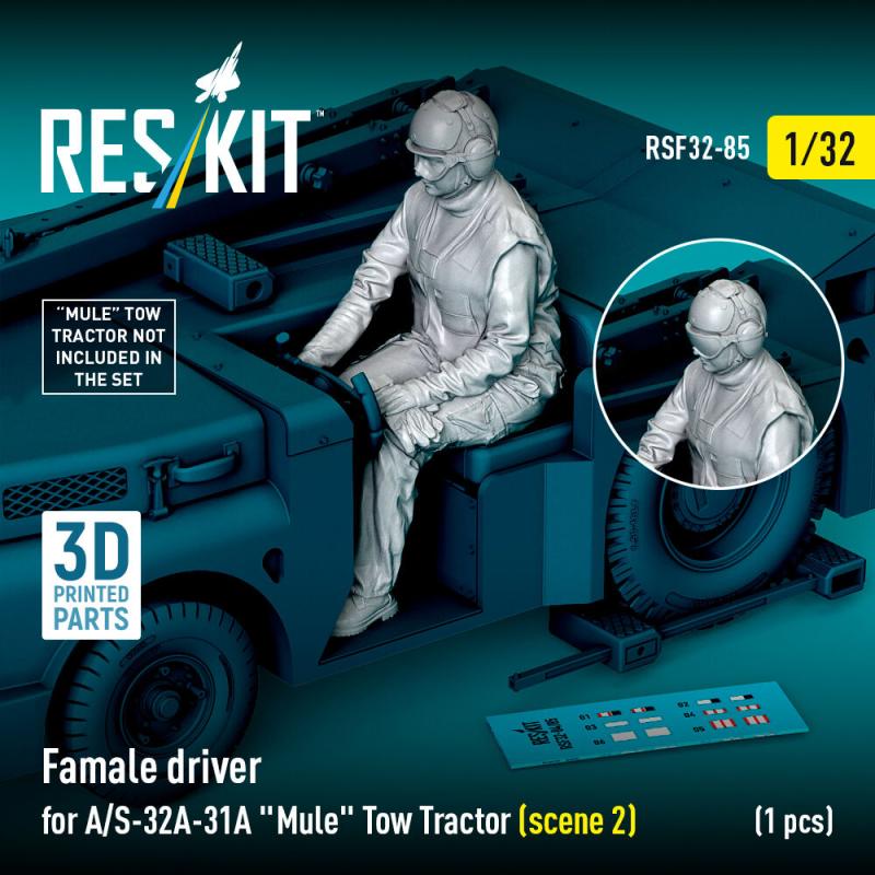 Female driver for A/S-32A-31A Mule Tow Tractor (scene 2) (1 pcs) (3D Printed)