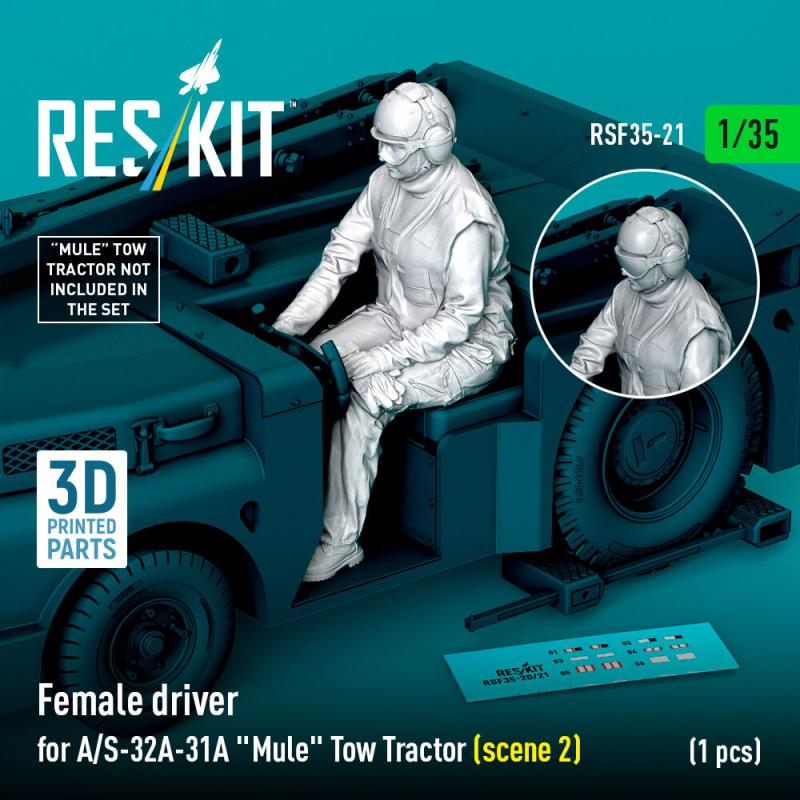 Female driver for A/S-32A-31A Mule Tow Tractor (scene 2) (1 pcs) (3D Printed)