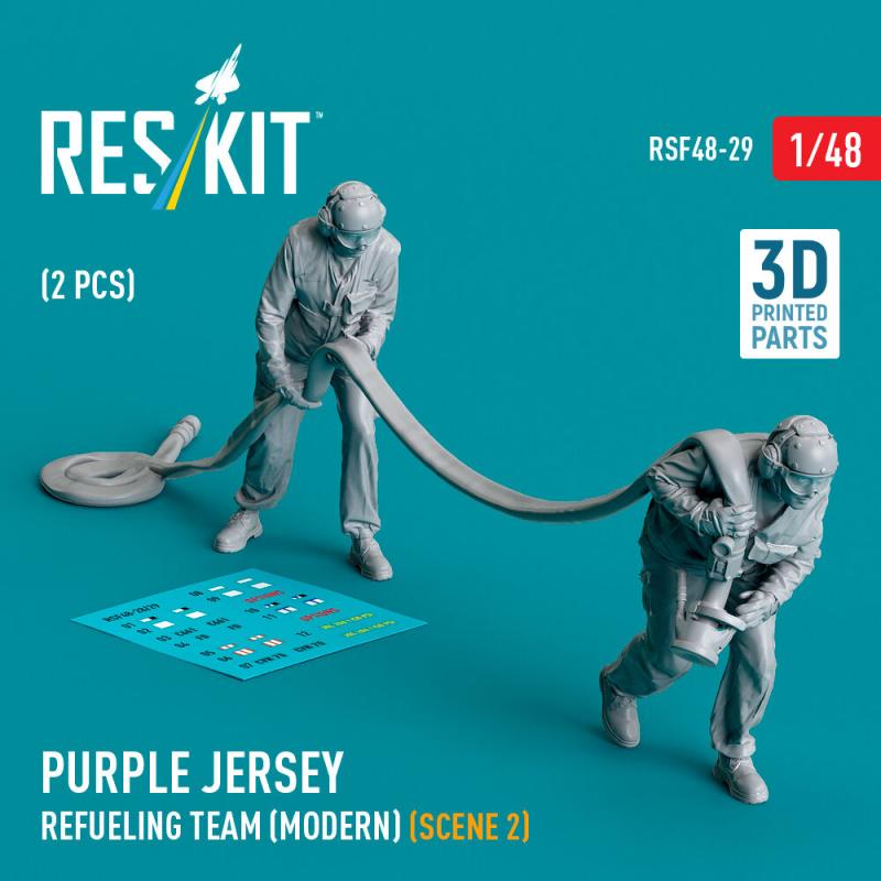 Purple jersey refueling team (modern) (scene 2) (2 pcs) (3D Printed)