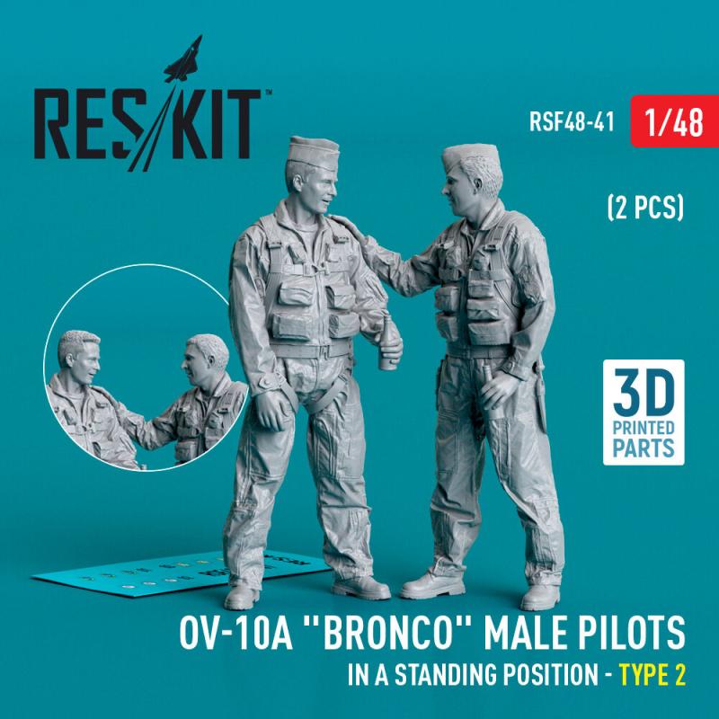 OV-10A Bronco – Male pilots (in a standing position – type 2) (2 pcs) (3D Printed)