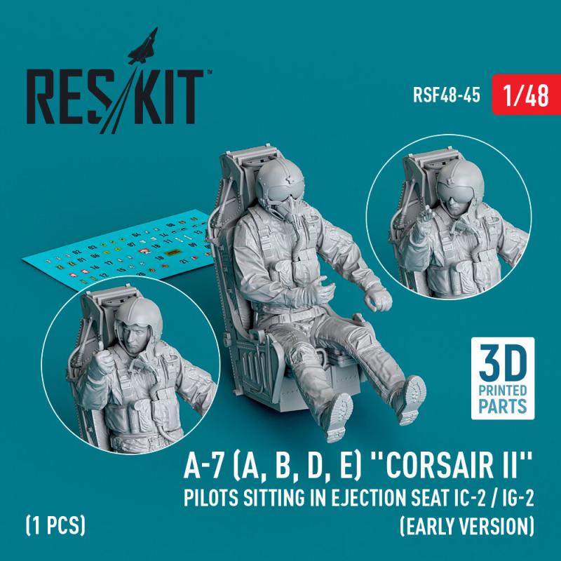 A-7 (A, B, D, E) Corsair II – Pilots sitting in ejection seat IC-2 / IG-2 (early version) (3D Printed) (1 pcs)