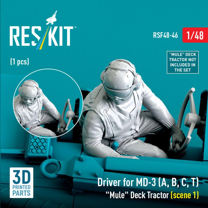 Driver for MD-3 (A, B, C, T) Mule Deck Tractor (scene 1) (1 pcs) (3D Printed)