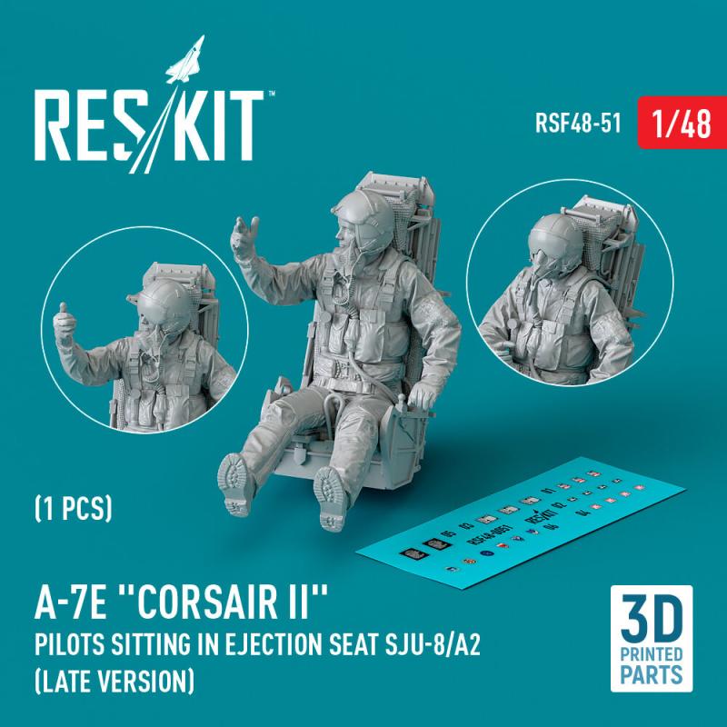 A-7E Corsair II – Pilot sitting in ejection seat SJU-8/A2 (late version) (3D Printed) (1 pcs)
