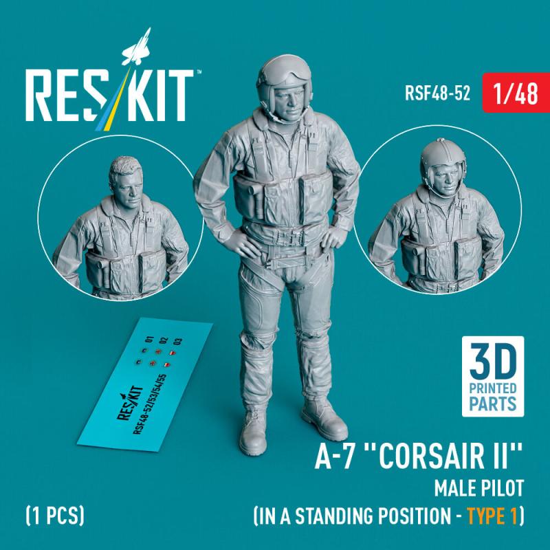 A-7 Corsair II – Male pilot (in a standing position – type 1) (1 pcs) (3D Printed)