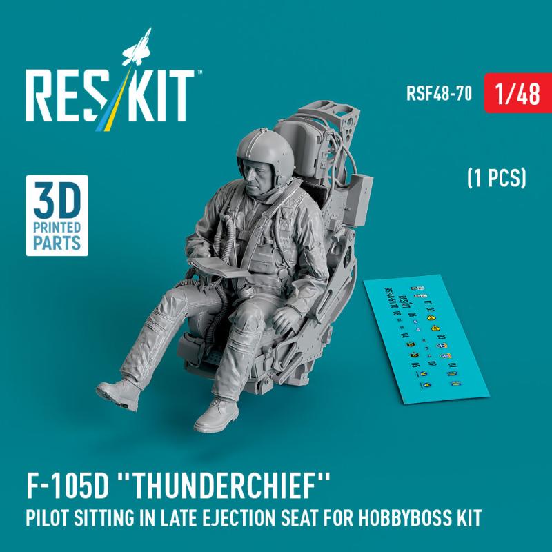 F-105D Thunderchief pilot sitting in late ejection seat [HobbyBoss] (1 pcs) (3D Printed)