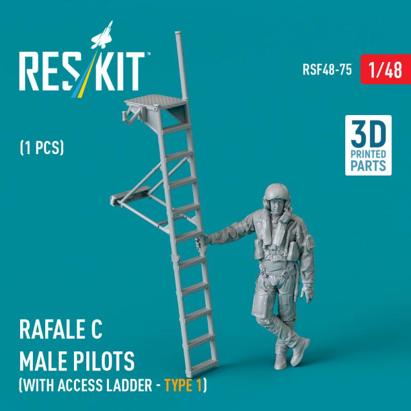 Rafale C – Male pilot with access ladder (type 1) (1 pcs) (3D Printed)