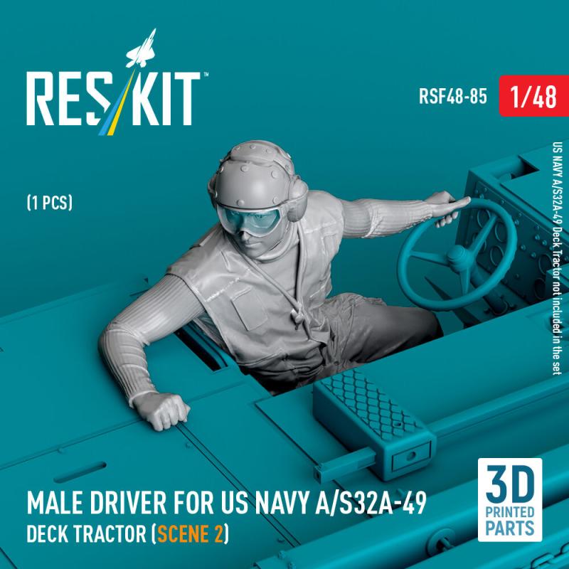 Male driver for US NAVY A/S32A-49 Deck Tractor (scene 2) (1 pcs) (3D Printed)
