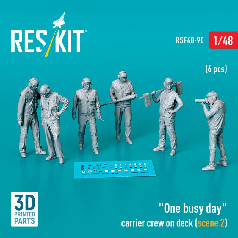 One busy day carrier crew on deck (scene 2) (6 pcs) (3D Printed)