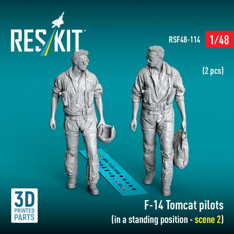 F-14 Tomcat pilots (in a standing position – scene 2) (2 pcs) (3D Printed)