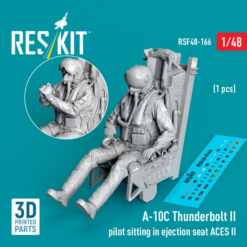 A-10C Thunderbolt II pilot sitting in ejection seat ACES II (1 pcs) (3D Printed)
