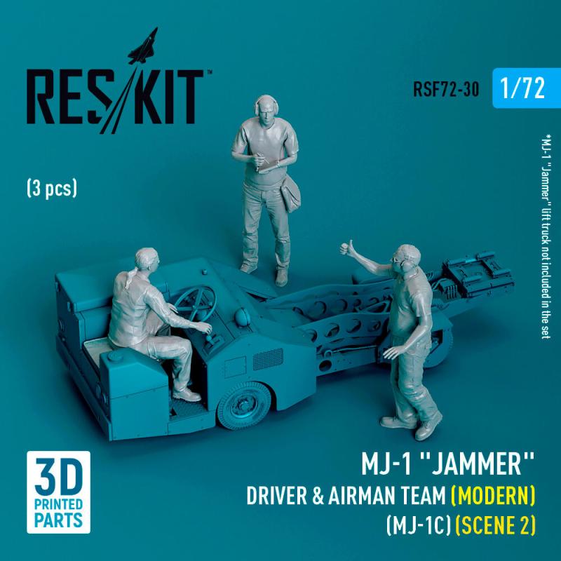 MJ-1 Jammer Driver & airman team (Modern) (MJ-1C) (scene 2) (3 pcs) (3D Printed)