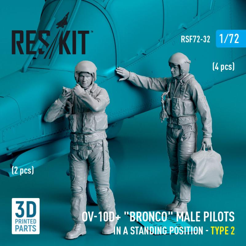 OV-10D+ Bronco – Male pilots (in a standing position – type 2) (2 pcs) (3D Printed)