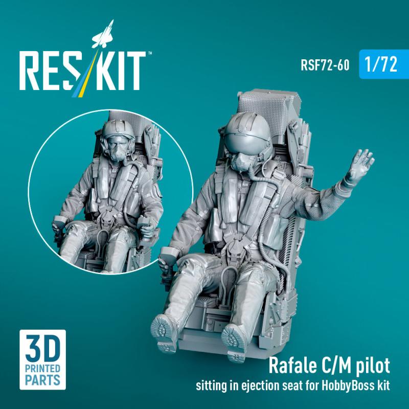 Rafale C/M – Pilot sitting in ejection seat [HobbyBoss] (1 pcs) (3D Printed)