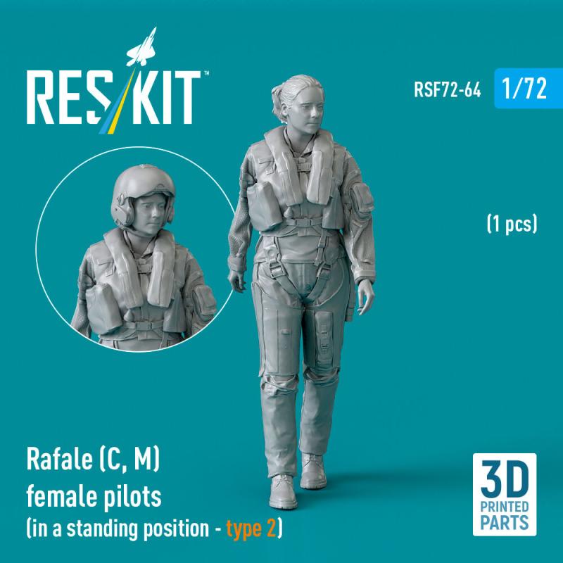 Rafale (C, M) – Female pilot (in a standing position – type 2) (1 pcs) (3D Printed)