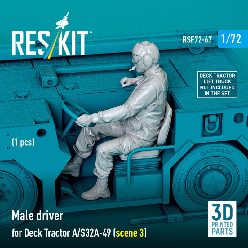 Male driver for Deck Tractor A/S32A-49 (scene 3) (1 pcs) (3D Printed)