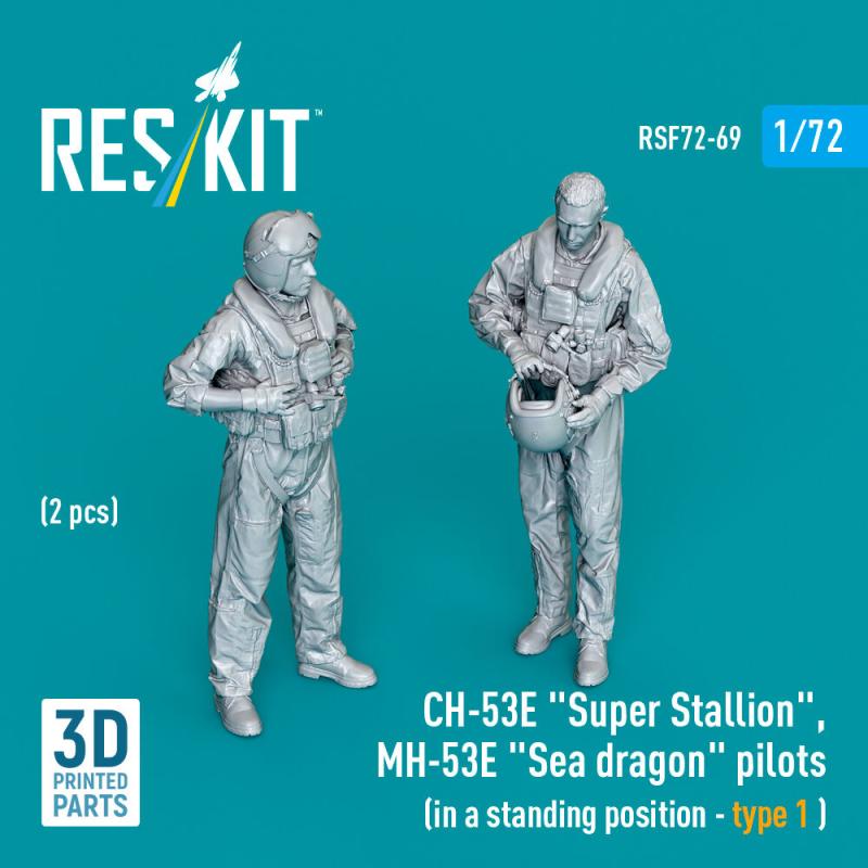 CH-53E Super Stallion, MH-53E Sea dragon – Pilots (in a standing position – type 1) (2 pcs) (3D Printed)