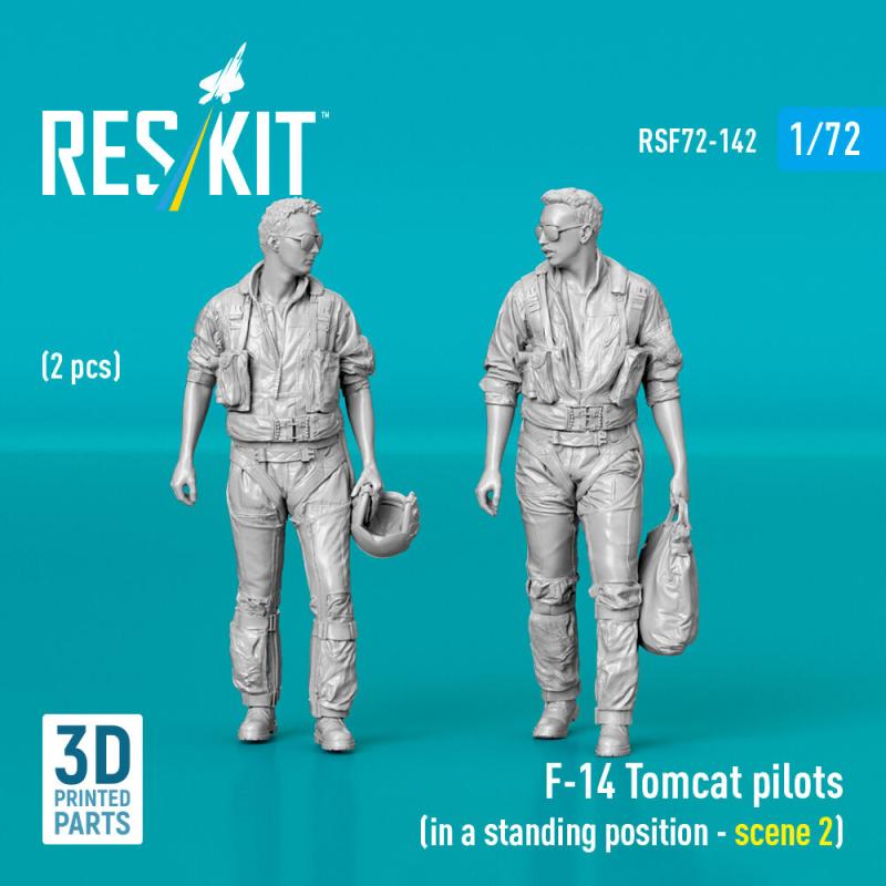 F-14 Tomcat - Pilots (in a standing position - scene 2) (2 pcs) (3D Printed)