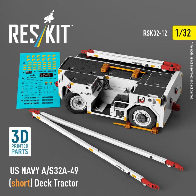 US NAVY A/S32A-49 (short) Deck Tractor (3D Printed model kit)