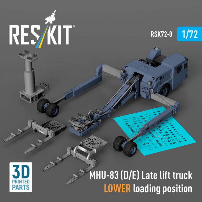MHU-83 (D/E) Late lift truck LOWER loading position (3D Printed model kit)