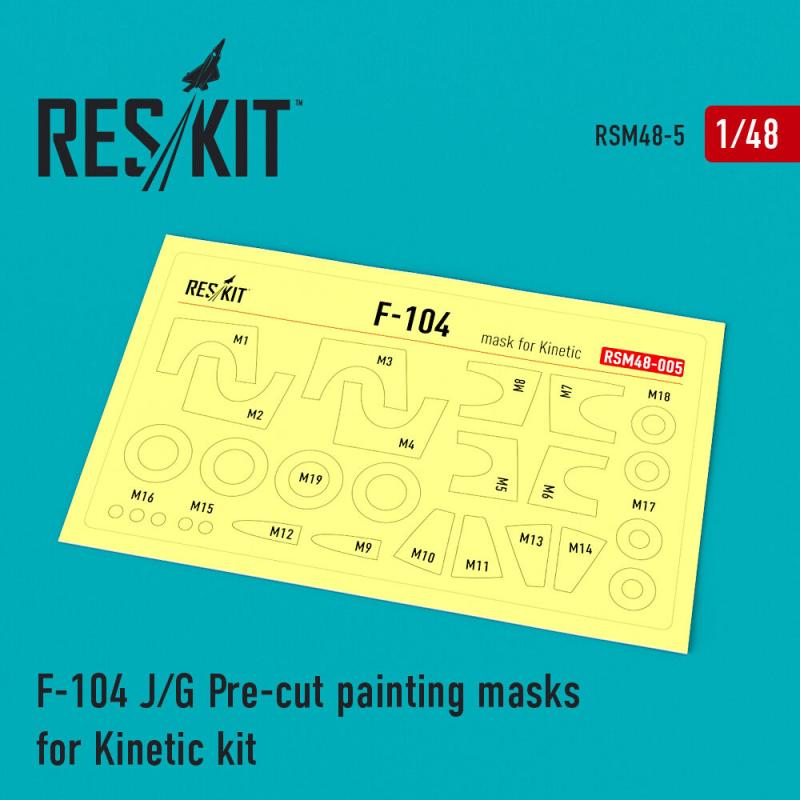 F-104 (J,G) Starfighter - Pre-cut painting masks [Kinetic]