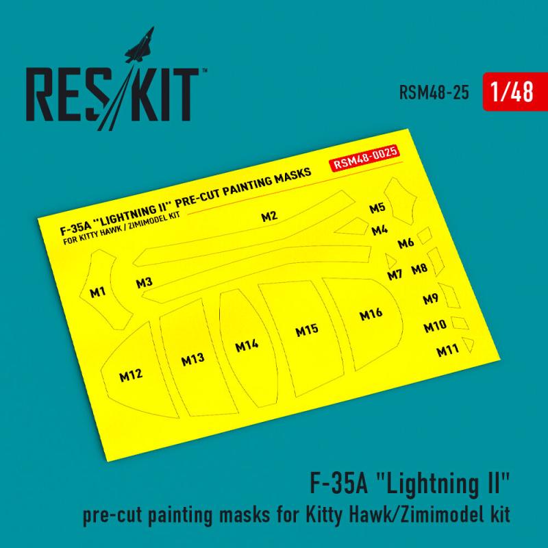 F-35A Lightning II - Pre-cut painting masks [Kitty Hawk]