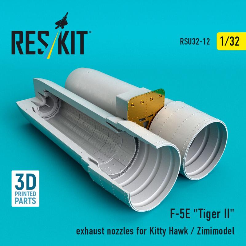 F-5E Tiger II exhaust nozzles [Kitty Hawk] (3D Printed)