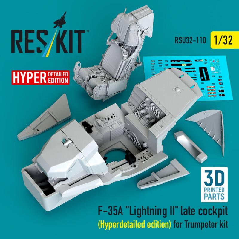 F-35A Lightning II late cockpit (Hyperdetailed edition) [Trumpeter] (3D Printed)