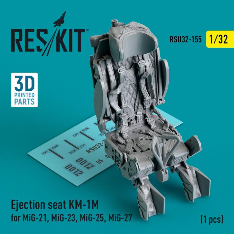 Ejection seat KM-1M for MiG-21, MiG-23, MiG-25, MiG-27 (1 pcs) (3D Printed)