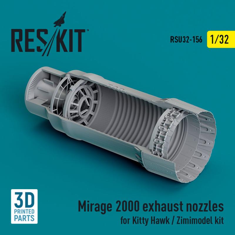 Mirage 2000 exhaust nozzle [Kitty Hawk] (3D Printed)