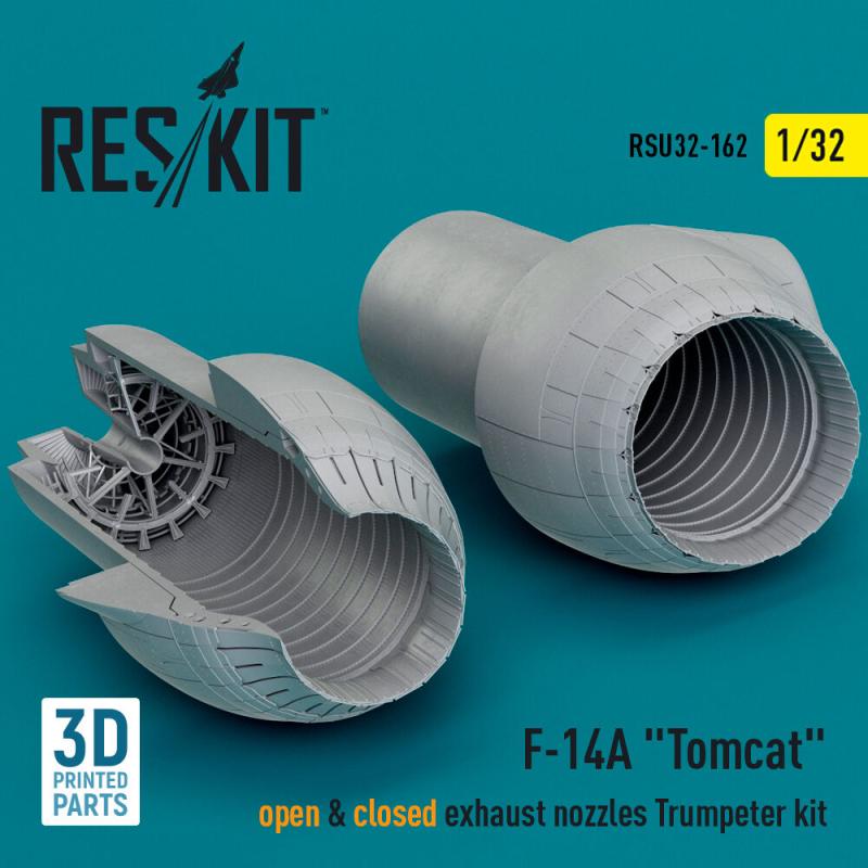 F-14A Tomcat - Open & closed exhaust nozzles [Trumpeter] (3D Printed)