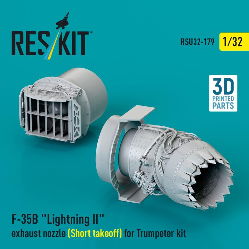 F-35B Lightning II - Exhaust nozzle (Short takeoff) [Trumpeter] (3D printed)