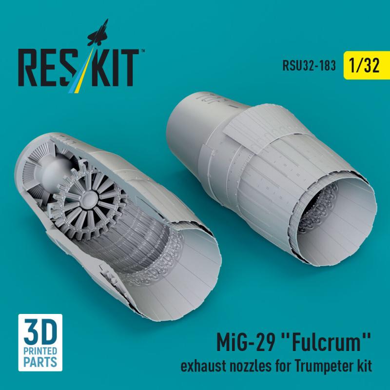 MiG-29 Fulcrum - Exhaust nozzles [Trumpeter] (3D Printed)