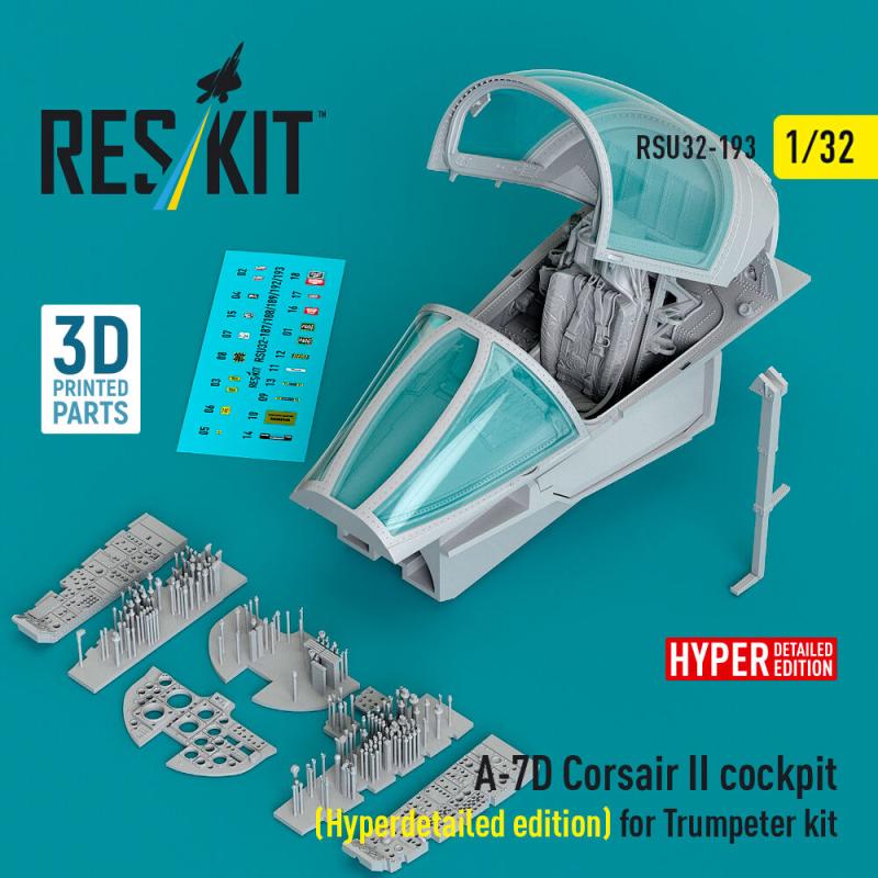 A-7D Corsair II cockpit (Hyperdetailed edition) [Trumpeter] (3D Printed)