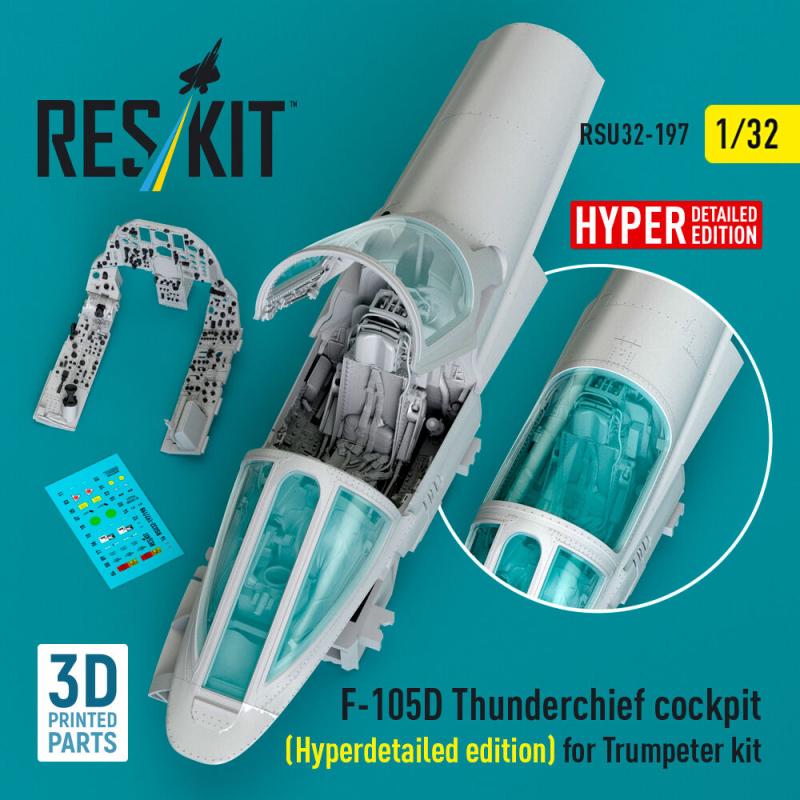 F-105D Thunderchief cockpit (Hyperdetailed edition) [Trumpeter] (3D Printed)