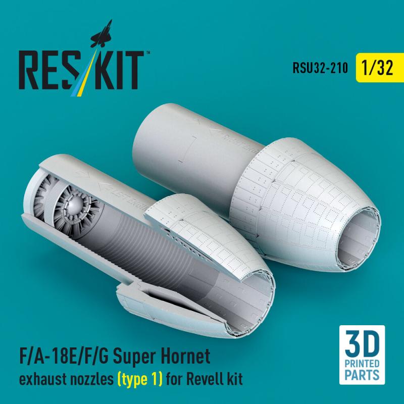 F/A-18E/F/G Super Hornet - Exhaust nozzles (type 1) [Revell] (3D Printed)