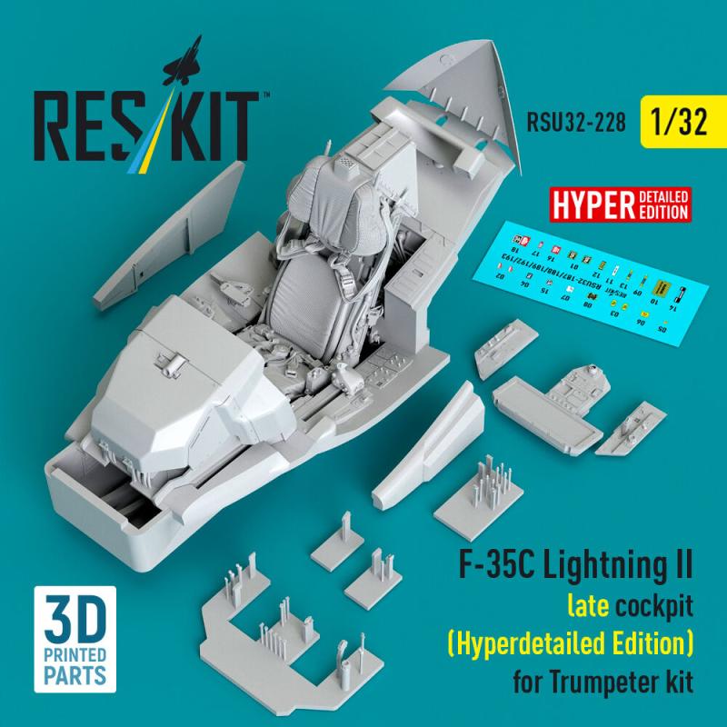 F-35C Lightning II late cockpit (Hyperdetailed Edition) [Trumpeter] (3D Printed)
