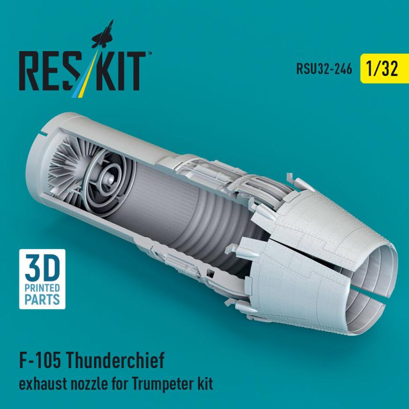 F-105 Thunderchief exhaust nozzle [Trumpeter] (3D Printed)