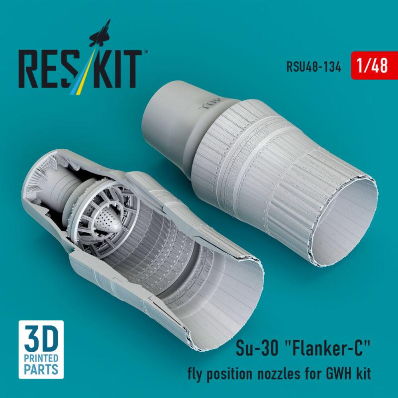 Su-30 Flanker-C fly position nozzles [GWH] (3D Printed)