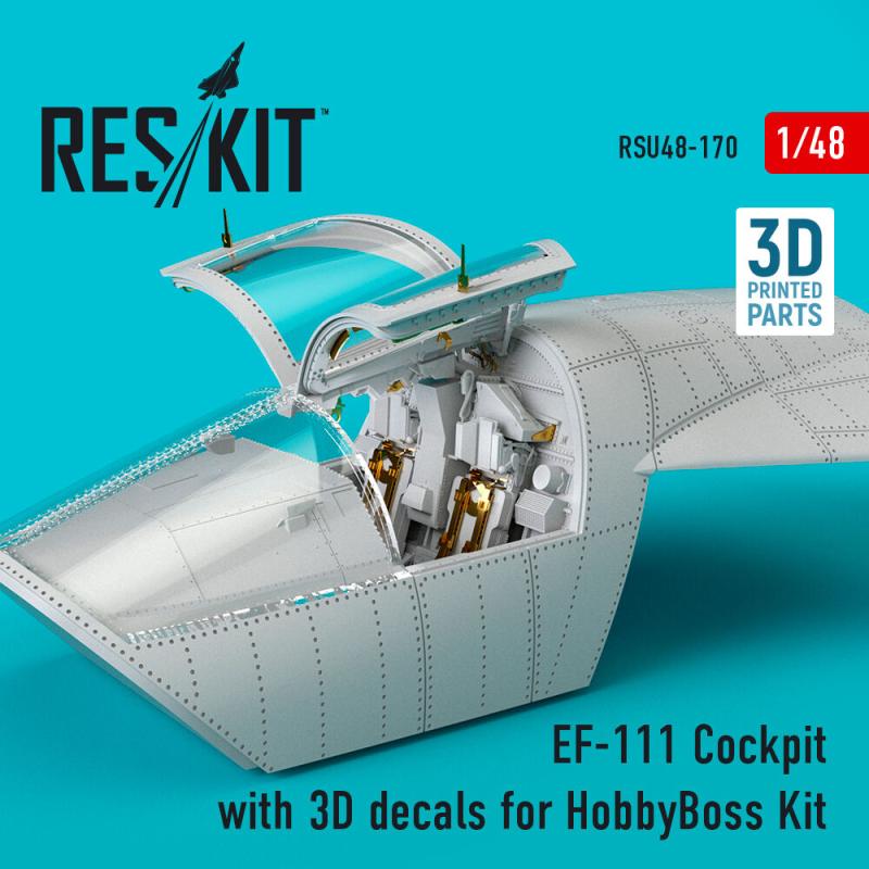 EF-111 Cockpit with 3D decals [HobbyBoss] (3D Printed)