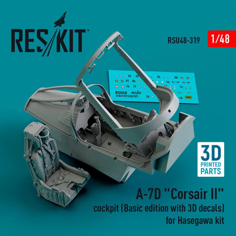 A-7D Corsair II cockpit (Basic edition with 3D decals) [Hasegawa] (3D Printed)