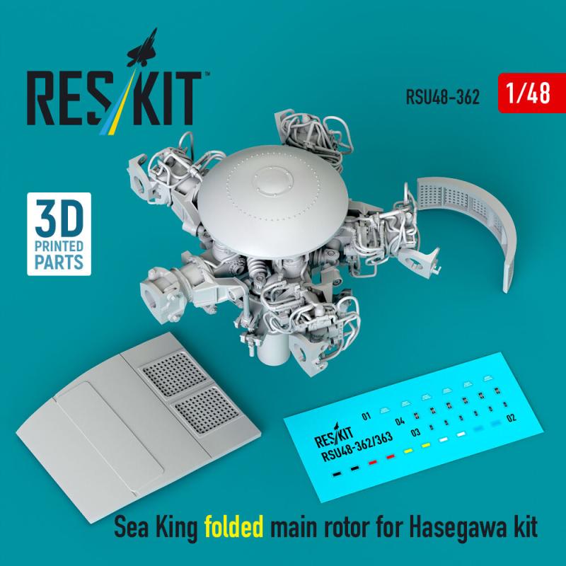Sea King folded main rotor [Hasegawa] (3D Printed)