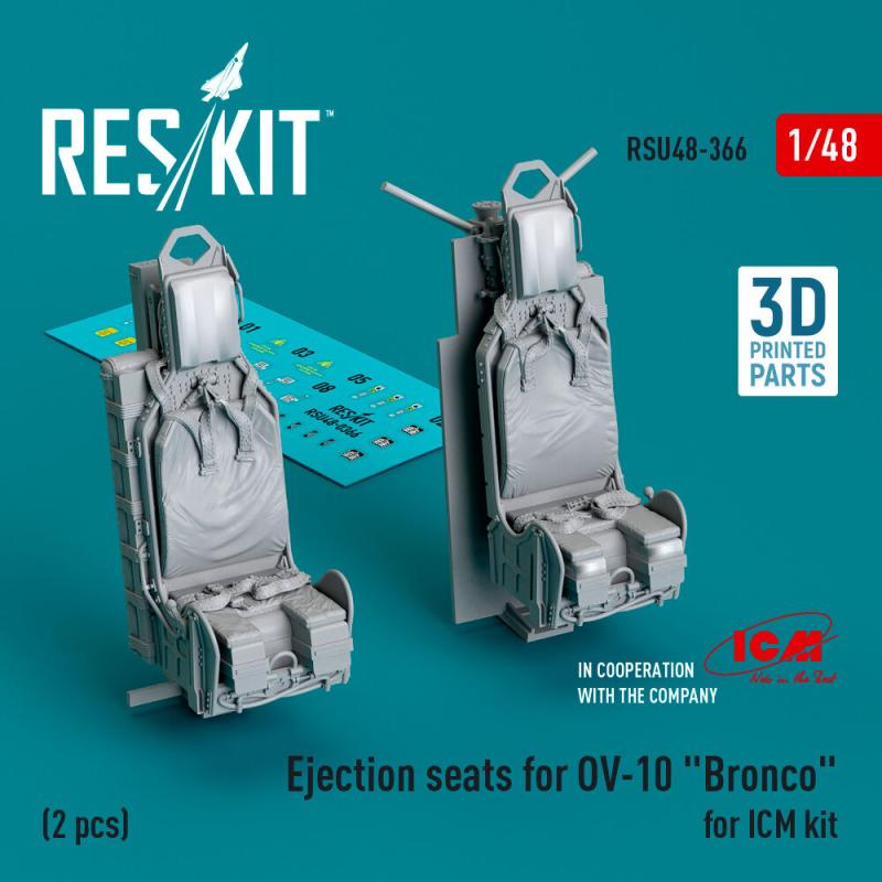 Ejection seats for OV-10 Bronco (2 pcs) [ICM] (3D Printed)