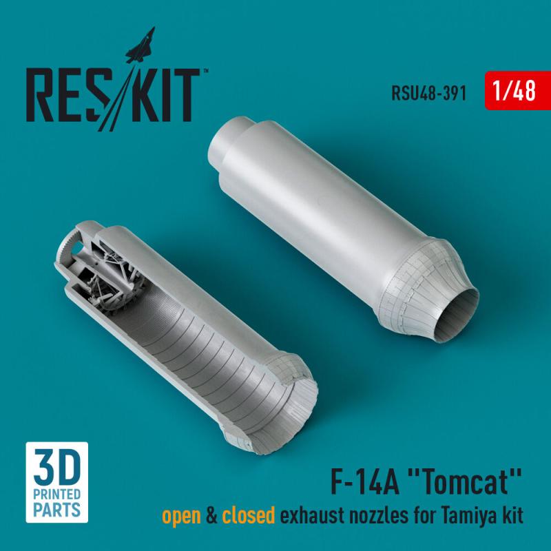 F-14A Tomcat - Open & closed exhaust nozzles [Tamiya] (3D Printed)
