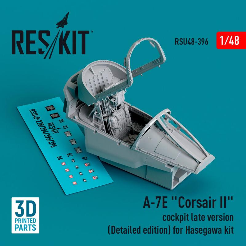 A-7E Corsair II cockpit late version (Detailed edition) [Hasegawa] (3D Printed)