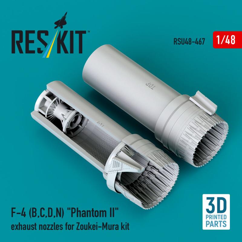 F-4 (B, C, D, N) Phantom II exhaust nozzles [Zoukei-Mura] (3D Printed)