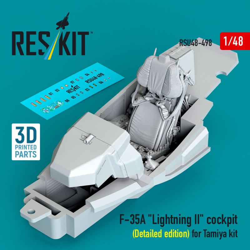 F-35A Lightning II cockpit (Detailed edition) [Tamiya] (3D Printed)