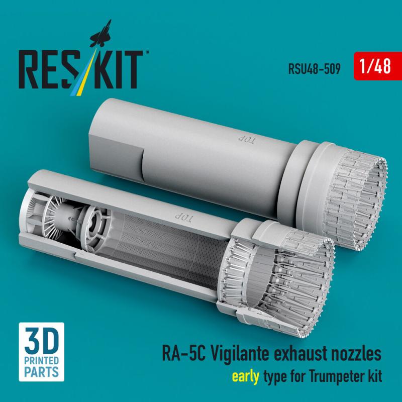 RA-5C Vigilante exhaust nozzles early type [Trumpeter] (3D Printed)