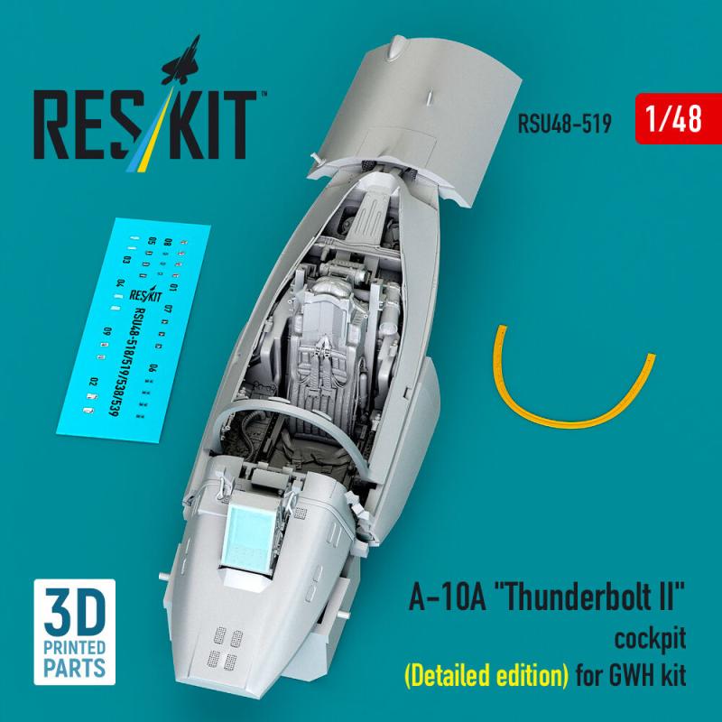 A-10A Thunderbolt II cockpit (Detailed edition) [GWH] (3D Printed)