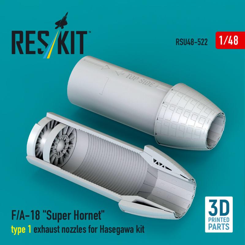 F/A-18 Super Hornet type 1 exhaust nozzles [Hasegawa] (3D Printed)